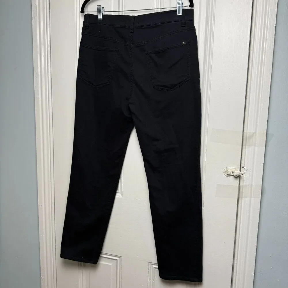 Banana Republic Chino Mens 32x30 Black Zip Fly Tapered Slim Fit Mid Rise Stretch